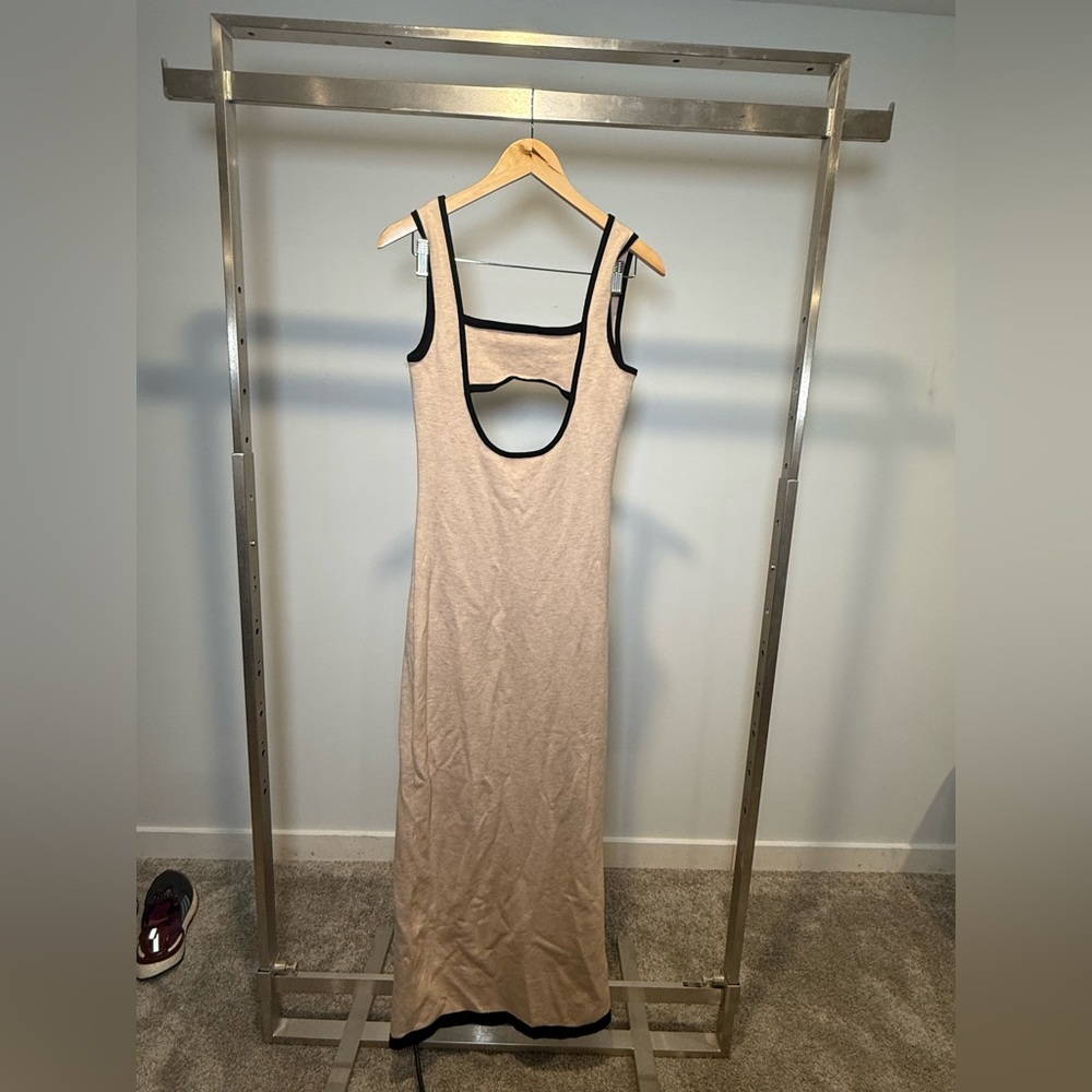 Peppermayo Tan Backless Dress
